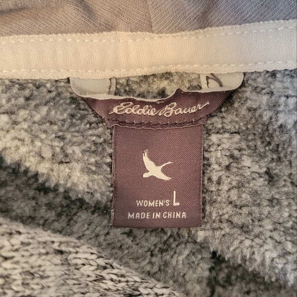 EDDIE BAUER V-Neckline Grey Pullover Sweater Top Shirt Size Large - Picture 6 of 6